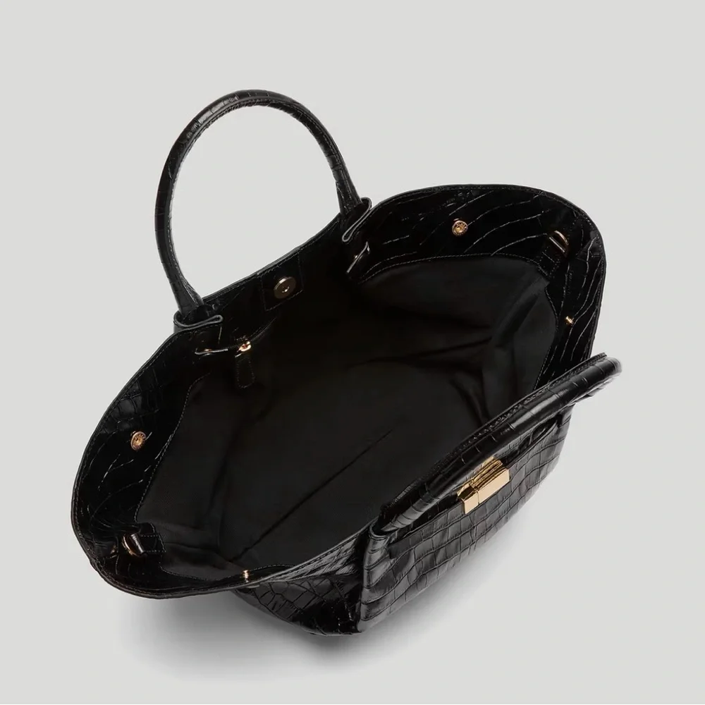 DeMellier New York Black Croc Tote - Picture 8 of 8